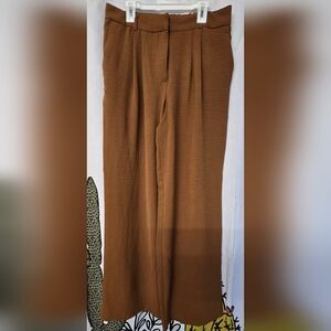 Brown Pleated Trousers